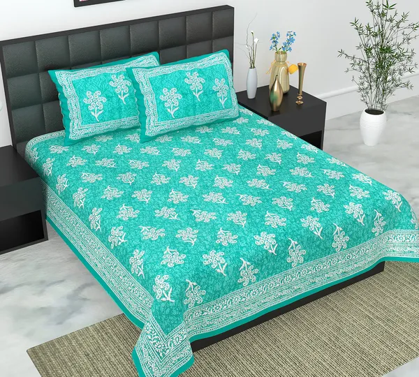 Rajasthani_Jaipuri_Traditional_Queen_Bedsheet_with_2_Pillow_Cover_(Sea_Green)
