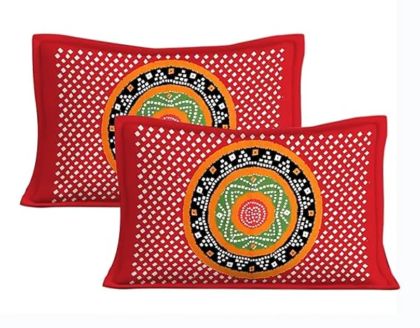 Rajasthani_Jaipuri_Traditional_Double_Bedsheet_with_2_Pillow_Cover_(Red/Black_&_Green)
