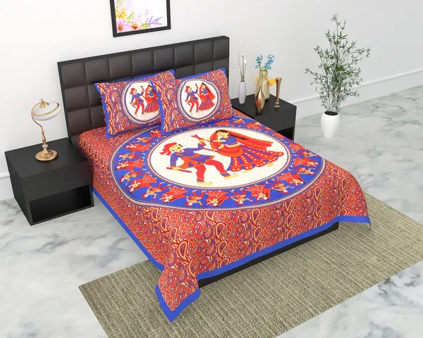 Rajasthani_Jaipuri_Traditional_Queen_Bedsheet_with_2_Pillow_Cover_(Orange)