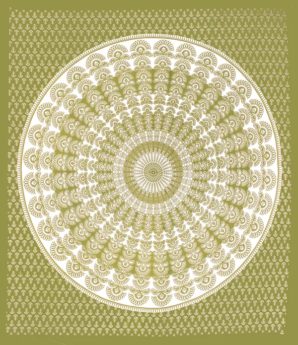 Rajasthani_Jaipuri_Traditional_Double_Bedsheet_with_2_Pillow_Cover_(White_&_Green)