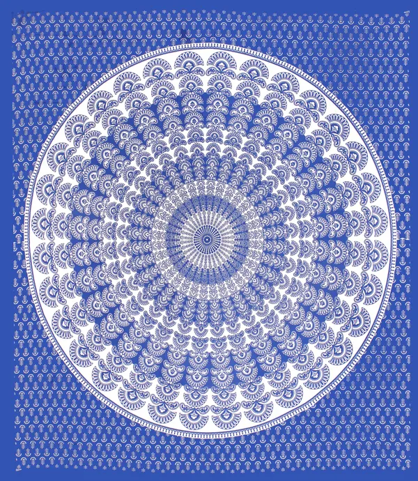 Rajasthani_Jaipuri_Traditional_Double_Bedsheet_with_2_Pillow_Cover_(Blue_&_Red)