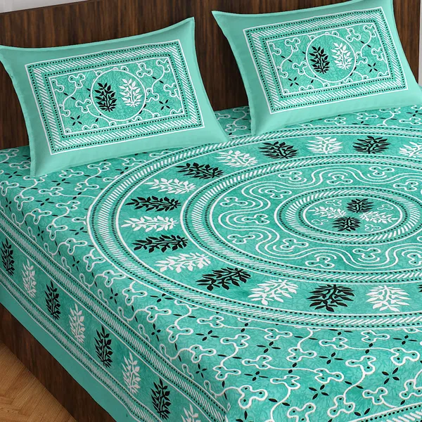 Rajasthani_Jaipuri_Traditional_Double_Bedsheet_with_2_Pillow_Cover_(Blue_color)