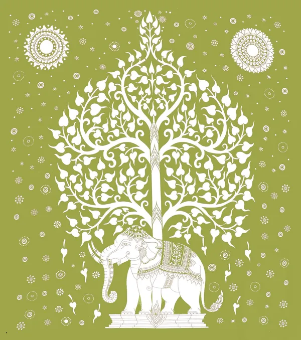 Rajasthani_Jaipuri_Traditional_Double_Bedsheet_with_2_Pillow_Cover_(Green_&_White)