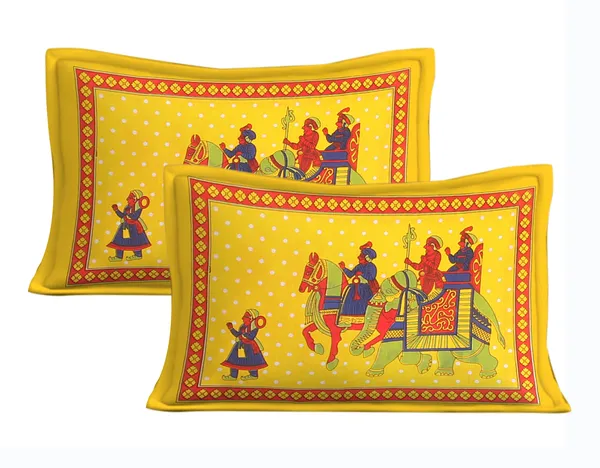 Rajasthani_Jaipuri_Traditional_Double_Bedsheet_with_2_Pillow_Cover_(Yellow)