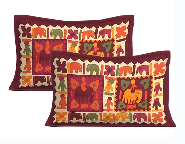 Rajasthani_Jaipuri_Traditional_Double_Bedsheet_with_2_Pillow_Cover_(Maroon)