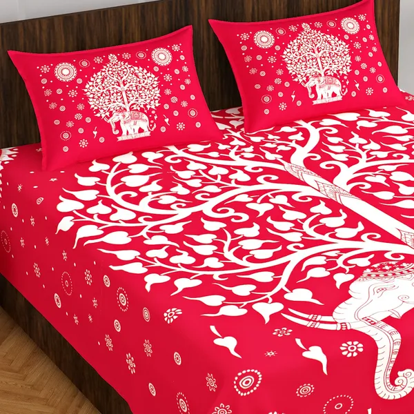 Rajasthani_Jaipuri_Traditional_Double_Bedsheet_with_2_Pillow_Cover_(Red_&_White)