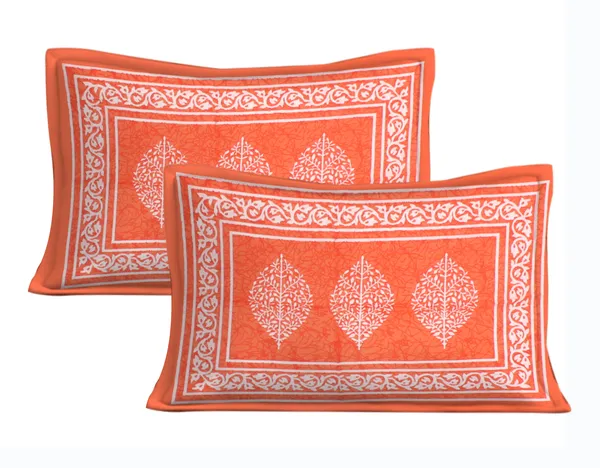 Rajasthani_Jaipuri_Traditional_Double_Bedsheet_with_2_Pillow_Cover_(Oranage)