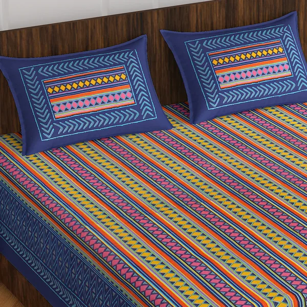 Rajasthani_Jaipuri_Traditional_Double_Bedsheet_with_2_Pillow_Cover_(Blue_/Pink_&_yellow)
