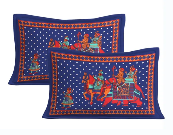 Rajasthani_Jaipuri_Traditional_Double_Bedsheet_with_2_Pillow_Cover_(White_&_Blue)