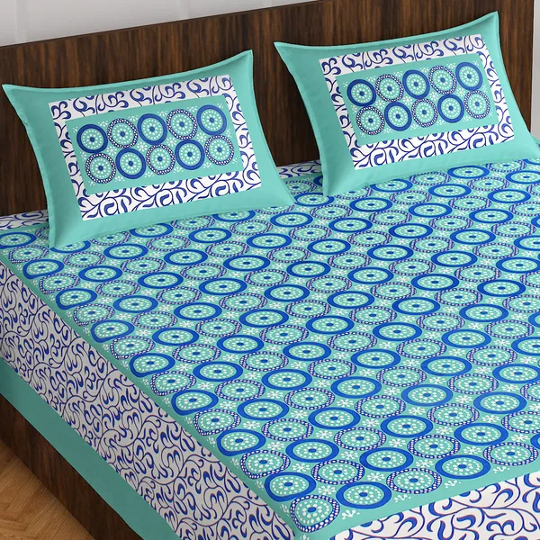 Rajasthani_Jaipuri_Traditional_Double_Bedsheet_with_2_Pillow_Cover_(White_&_Blue)
