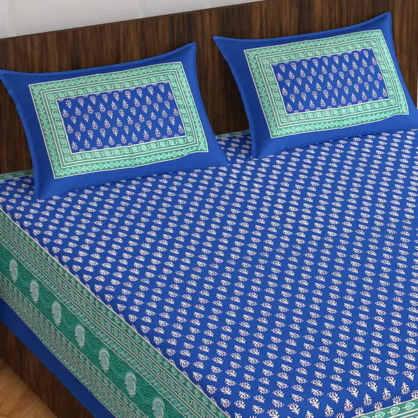Rajasthani_Jaipuri_Traditional_Double_Bedsheet_with_2_Pillow_Cover_(Blue)