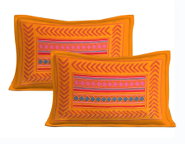 Rajasthani_Jaipuri_Traditional_Double_Bedsheet_with_2_Pillow_Cover_(Orange)
