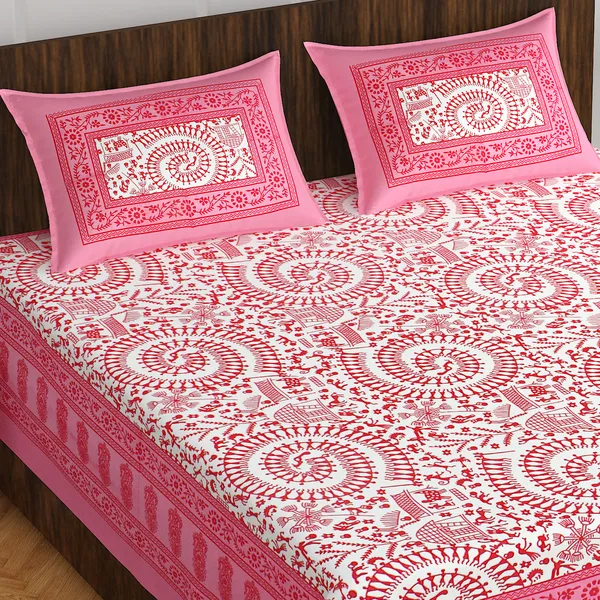 Rajasthani_Jaipuri_Traditional_Double_Bedsheet_with_2_Pillow_Cover_(Pink_&_White)