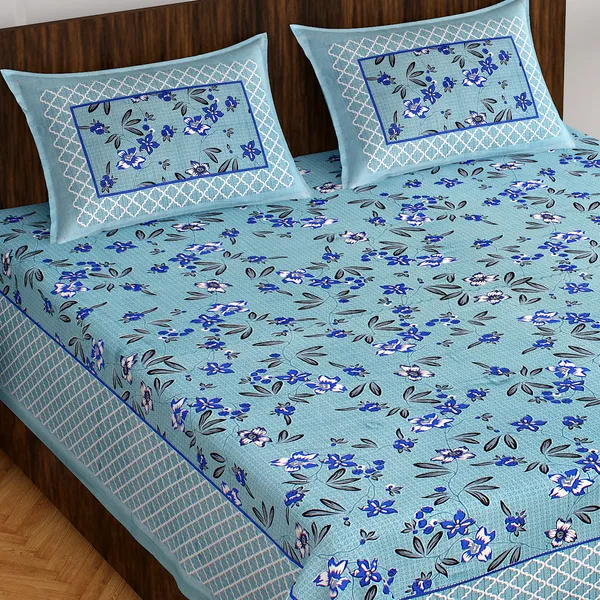 Rajasthani_Jaipuri_Traditional_Double_Bedsheet_with_2_Pillow_Cover_(Blue_Color)