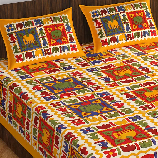 Rajasthani_Jaipuri_Traditional_Double_Bedsheet_with_2_Pillow_Cover_(Yellow)