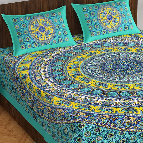 Rajasthani_Jaipuri_Traditional_Double_Bedsheet_with_2_Pillow_Cover_(Sky_Blue)