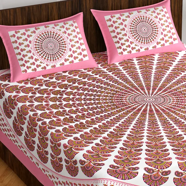 Rajasthani_Jaipuri_Traditional_Double_Bedsheet_with_2_Pillow_Cover_(Pink)