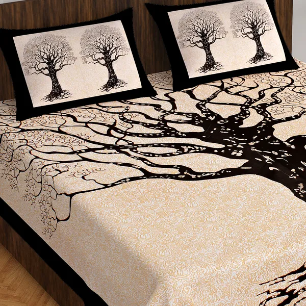 Rajasthani_Jaipuri_Traditional_Double_Bedsheet_with_2_Pillow_Cover_(White_&_Black)