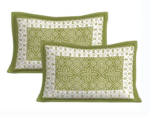Rajasthani_Jaipuri_Traditional_Double_Bedsheet_with_2_Pillow_Cover_(White_&_Green)