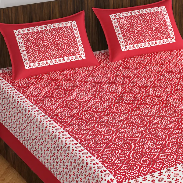 Rajasthani_Jaipuri_Traditional_Double_Bedsheet_with_2_Pillow_Cover_(Red_&_White)