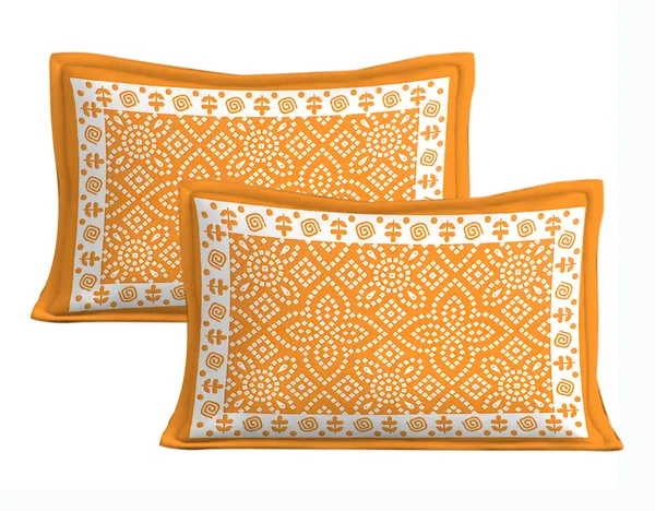 Rajasthani_Jaipuri_Traditional_Double_Bedsheet_with_2_Pillow_Cover_(Orange_&_White)
