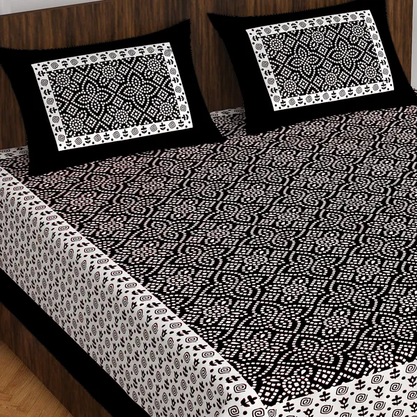 Rajasthani_Jaipuri_Traditional_Double_Bedsheet_with_2_Pillow_Cover_(Black_&_White)