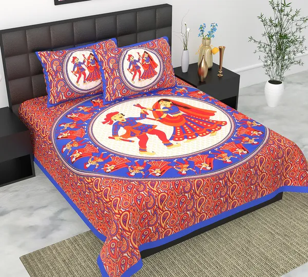 Rajasthani_Jaipuri_Traditional_Queen_Bedsheet_with_2_Pillow_Cover_(Orange)