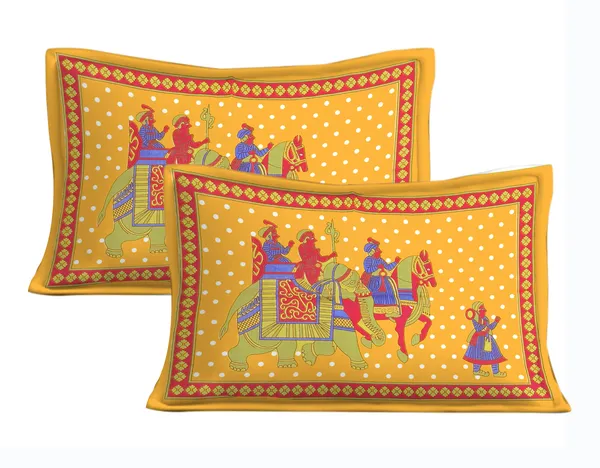 Rajasthani_Jaipuri_Traditional_Queen_Bedsheet_with_2_Pillow_Cover_(Orange_&_White)