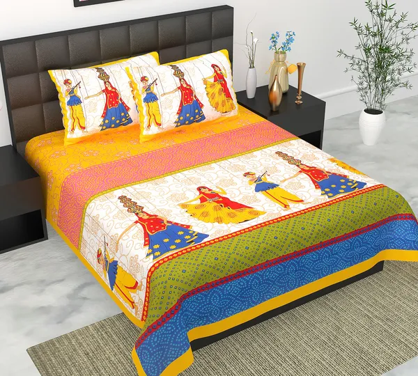 Rajasthani_Jaipuri_Traditional_Queen_Bedsheet_with_2_Pillow_Cover_(White_&_Yellow)