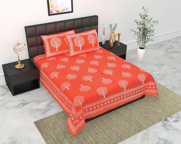 Rajasthani_Jaipuri_Traditional_Queen_Bedsheet_with_2_Pillow_Cover_(Keshari)