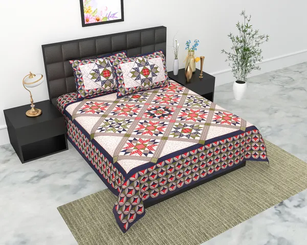Rajasthani_Jaipuri_Traditional_Queen_Bedsheet_with_2_Pillow_Cover_(Grey_&_Pink)