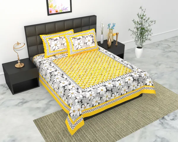 Rajasthani_Jaipuri_Traditional_Queen_Bedsheet_with_2_Pillow_Cover_(White_&_Yellow)