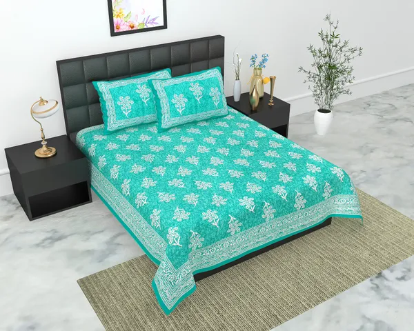 Rajasthani_Jaipuri_Traditional_Queen_Bedsheet_with_2_Pillow_Cover_(Sea_Green)