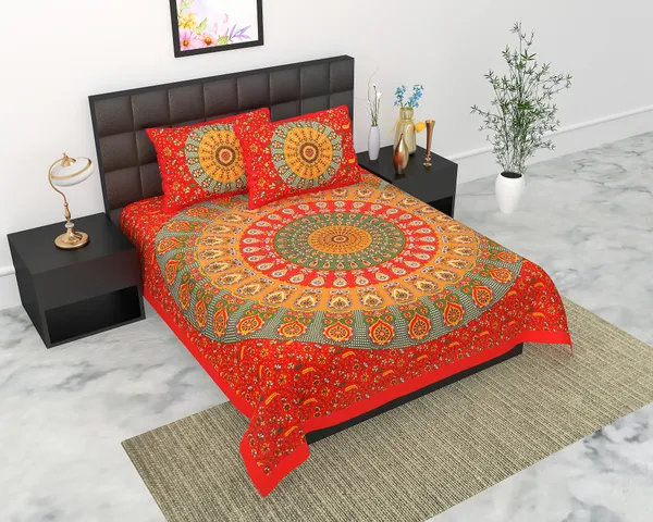 Rajasthani_Jaipuri_Traditional_Queen_Bedsheet_with_2_Pillow_Cover_(Orange)