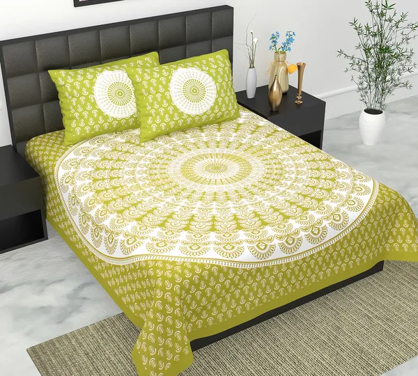 Rajasthani_Jaipuri_Traditional_Queen_Bedsheet_with_2_Pillow_Cover_(Green)