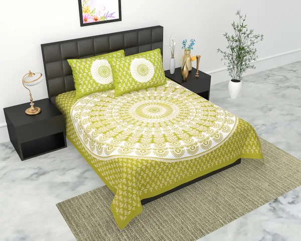 Rajasthani_Jaipuri_Traditional_Queen_Bedsheet_with_2_Pillow_Cover_(Green)