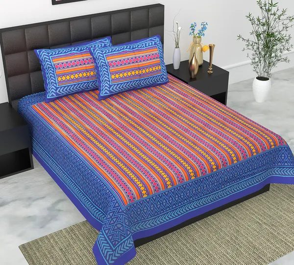 Rajasthani_Jaipuri_Traditional_Queen_Bedsheet_with_2_Pillow_Cover_(Blue_&_Red)