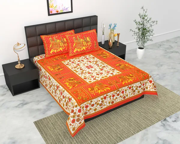 Rajasthani_Jaipuri_Traditional_Queen_Bedsheet_with_2_Pillow_Cover_(Orange)