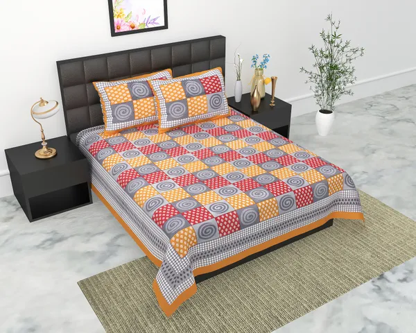 Rajasthani_Jaipuri_Traditional_Queen_Bedsheet_with_2_Pillow_Cover_(Gray_&_Red)