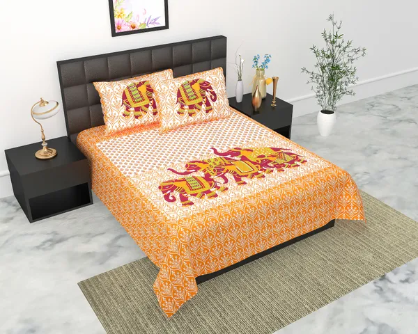 Rajasthani_Jaipuri_Traditional_Queen_Bedsheet_with_2_Pillow_Cover_(Orange)