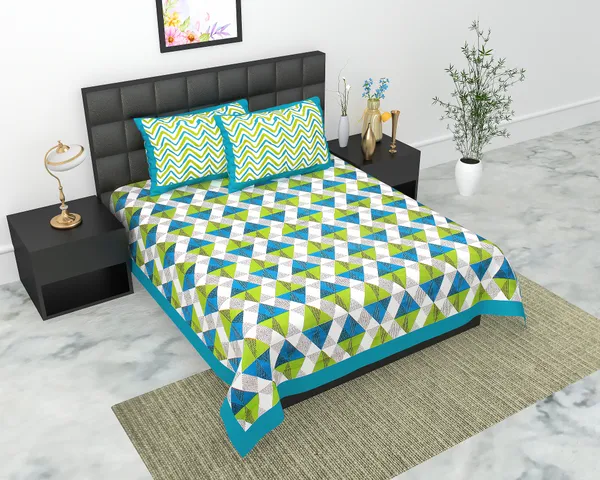 Rajasthani_Jaipuri_Traditional_Queen_Bedsheet_with_2_Pillow_Cover_(White,_Green_&_Blue)