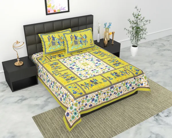 Rajasthani_Jaipuri_Traditional_Queen_Bedsheet_with_2_Pillow_Cover_(Green)