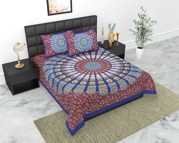 Rajasthani_Jaipuri_Traditional_Queen_Bedsheet_with_2_Pillow_Cover_(Brown)