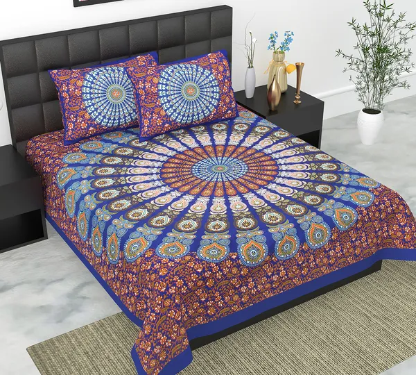 Rajasthani_Jaipuri_Traditional_Queen_Bedsheet_with_2_Pillow_Cover_(Brown)