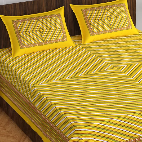 Rajasthani_Jaipuri_Traditional_Double_Bedsheet_with_2_Pillow_Cover_(Yellow)