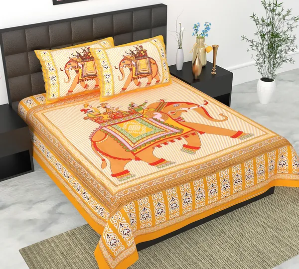 Rajasthani_Jaipuri_Traditional_Queen_Bedsheet_with_2_Pillow_Cover_(Orange)