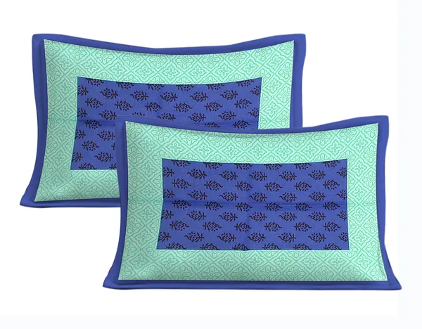 Rajasthani_Jaipuri_Traditional_Queen_Bedsheet_with_2_Pillow_Cover_(Cyan_&_Blue)