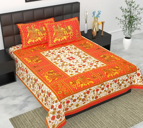 Rajasthani_Jaipuri_Traditional_Queen_Bedsheet_with_2_Pillow_Cover_(Orange)