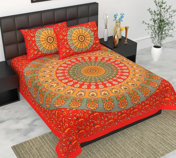 Rajasthani_Jaipuri_Traditional_Queen_Bedsheet_with_2_Pillow_Cover_(Orange)