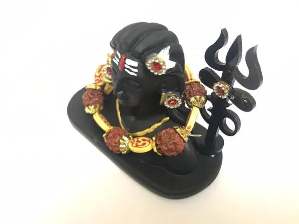 Adiyogi_Shiva_Statue_3_inches_with_Trishul_and_Random_Design_Rudraksha_mala_for_Car,_Home_etc
